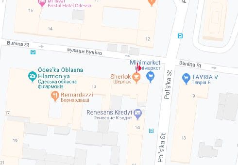 Ситилайт, Одесса, Буніна вул., 11 - Польська вул. В