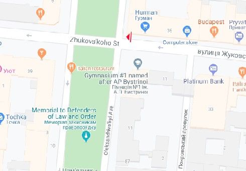 Ситилайт, Одесса, Жуковського вул., 36 - Олександрівський просп. В