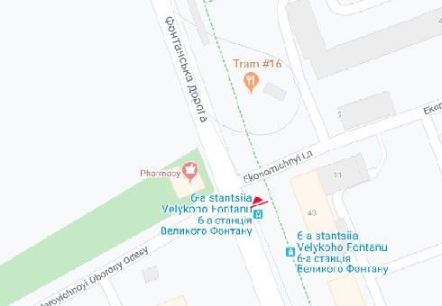 Сітілайт, Одеса, 6-а ст. В.Фонтану (в місто) В зупинка