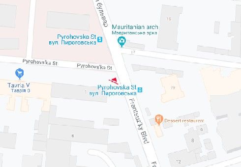 Скролл/Ситиборд, Одесса, Французький б-р. - Пироговська вул. А3