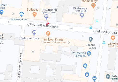 Скролл/Ситиборд, Одесса, Жуковського вул., 32