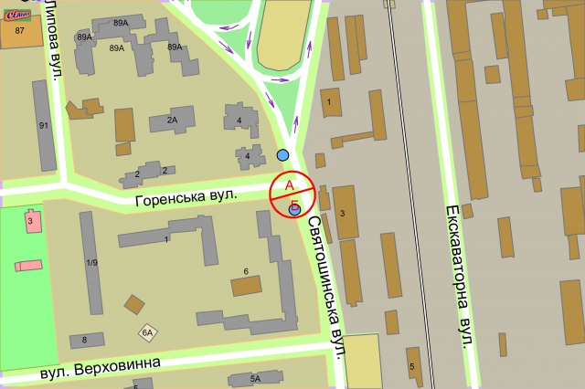 Ролер/Призматрон, Київ, Святошинська / Львівська (Горенська), рух від Святошинська площа (світлофор)