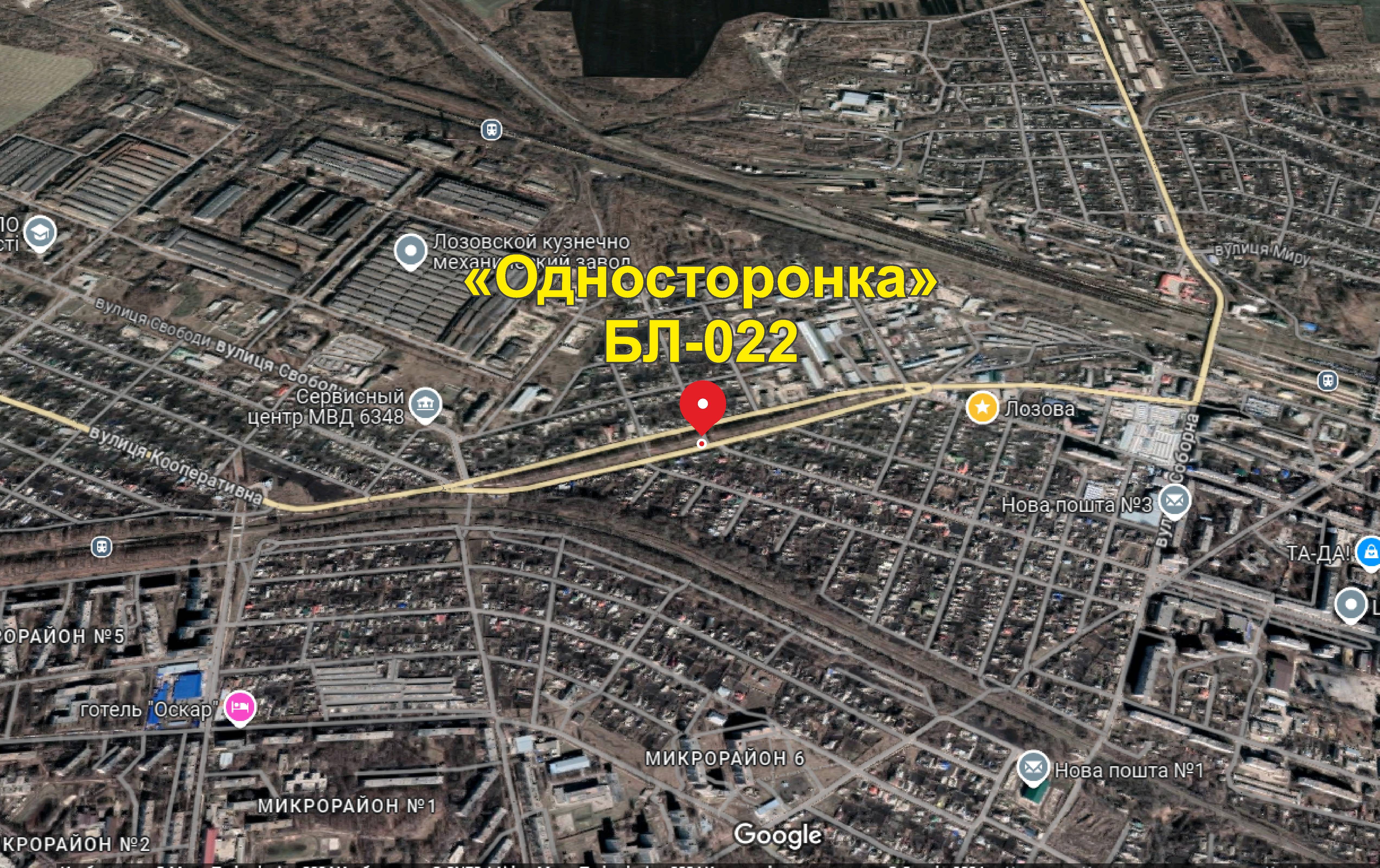 Билборд/Щит, Лозовая, вул.Павлоградська /вул. Грушевского (Односторонка)