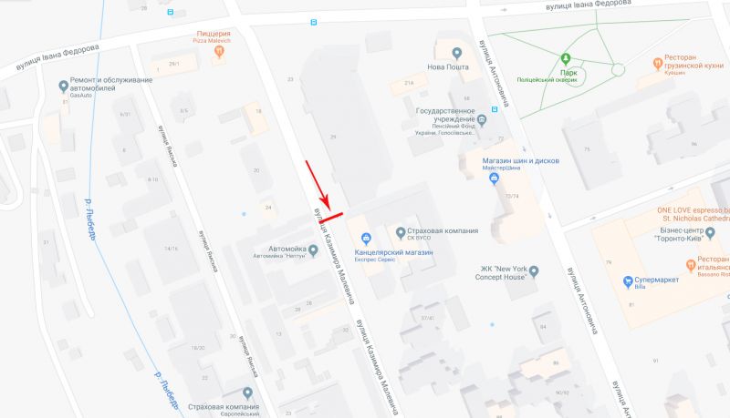 Скролл/Ситиборд, Киев, Малевича Казимира вул. 31, в напрямку Грінченка М. вул., з центра