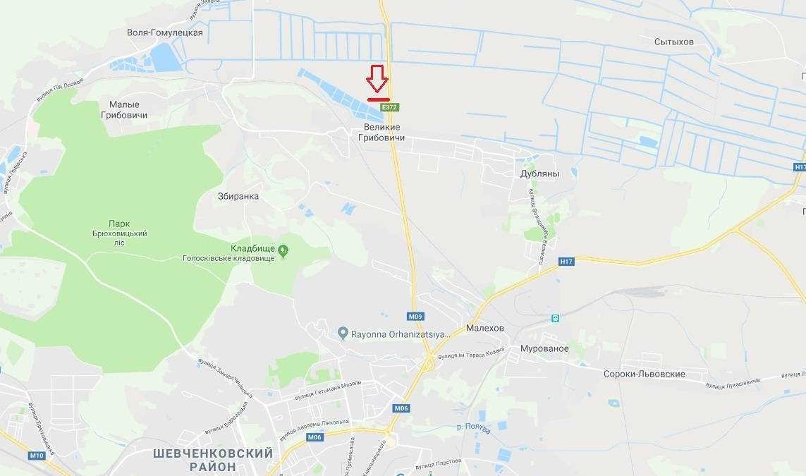 Білборд/Щит, Траси, М-09 Тернопіль-Львів-Рава-Руська, км. 132+500, ліворуч, рух від с. Куликів, перед с. Великі Грибовичі у намрямку до м. Львів (правий)