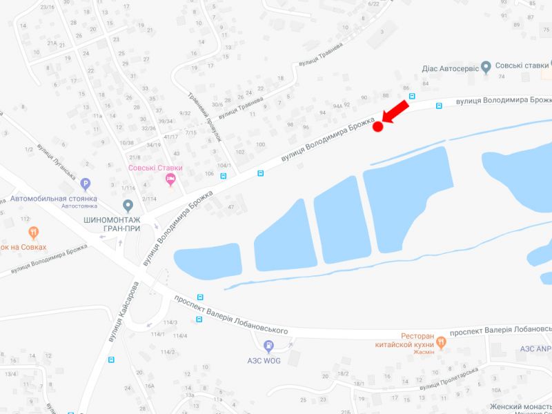 Білборд/Щит, Київ, Брожка вул. (колиш. Кіровоградська вул.), в бік пр. Лобановського