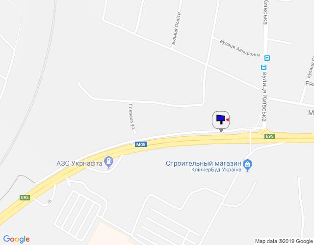 Билборд/Щит, Трассы, смт. Глеваха, траса М-05 Київ-Одеса, км 27+250 право, виїзд з вул. Київська на Одеську трасу, автобусна зупинка, за 310м до АЗС Укрнафта, через 760м після розв'язки на м. Васильків, низ