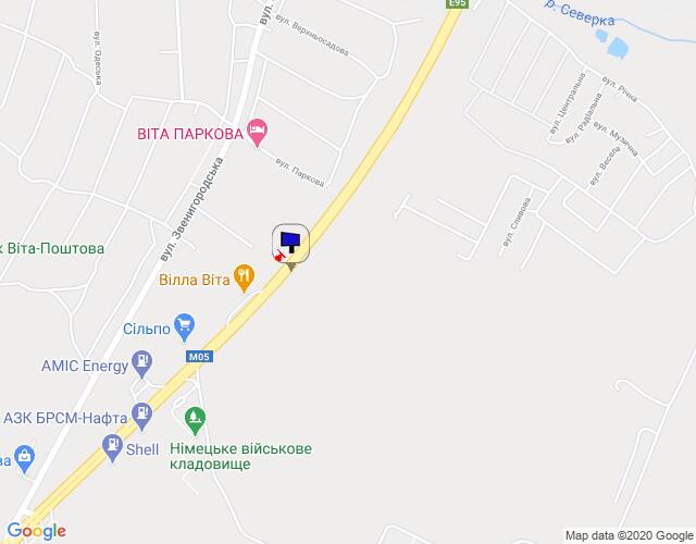 Билборд/Щит, Трассы, с. Віта-Поштова, траса М-05 Київ-Одеса, км 21+000 ліво, через 100м після ресторану "Вілла Віта", через 350м після магазину Сільпо