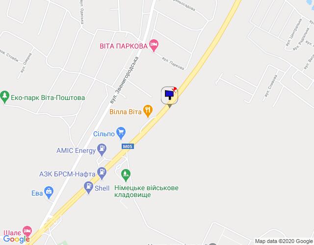 Билборд/Щит, Трассы, с. Віта-Поштова, траса М-05 Київ-Одеса, км 21+000 ліво, за 100м до ресторану "Вілла Віта", за 350м до магазину Сільпо
