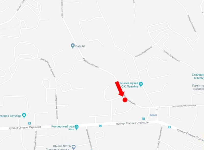 Билборд/Щит, Киев, Кудрявський узвіз, 4 А, навпроти, в бік центру