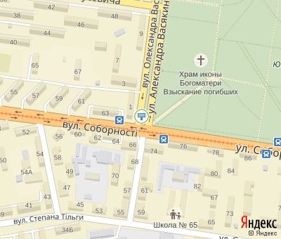 Билборд/Щит, Кривой Рог, Васякина вул., 1 - Соборності ул.(розподільча смуга), до Гагаріна пр.