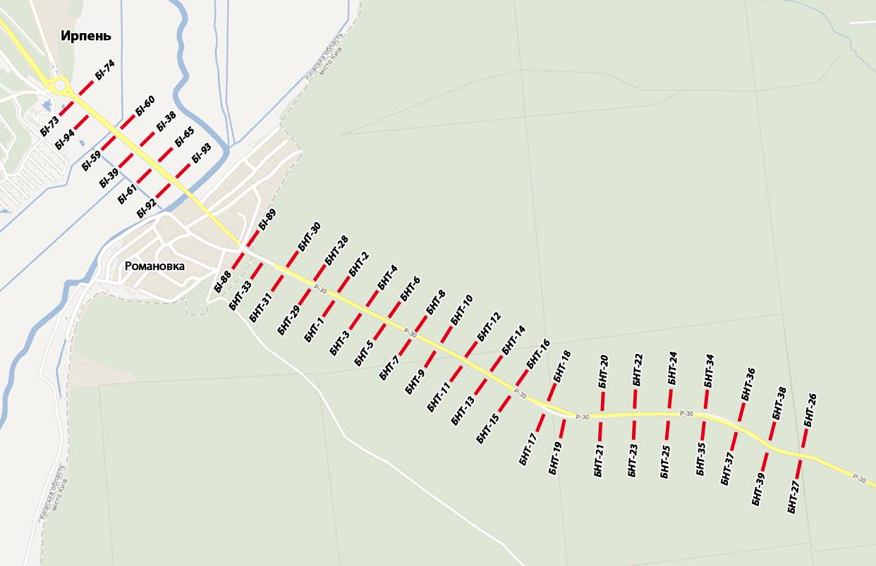 Білборд/Щит, Траси, автодорога Р-30, км 1 + 450 від вул. Генерала Наумова, в напрямку Києва, Трасса Ирпень-Киев