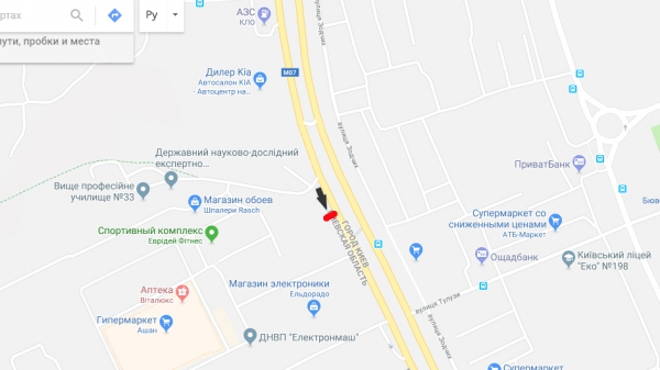 Білборд/Щит, Київ, вул. В.Кільцева, поворот на маг. "АШАН" / "Електронмаш" / ТЦ "ПРОМЕНАДА" в напр. Одеської пл.