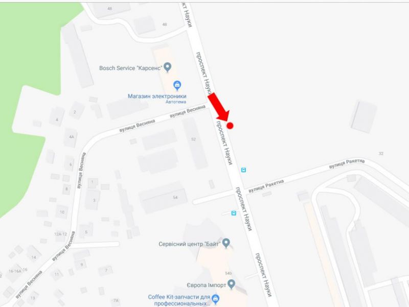 Білборд/Щит, Київ, Науки пр, 52 - вул. Ракетна, в бік Столичного шосе