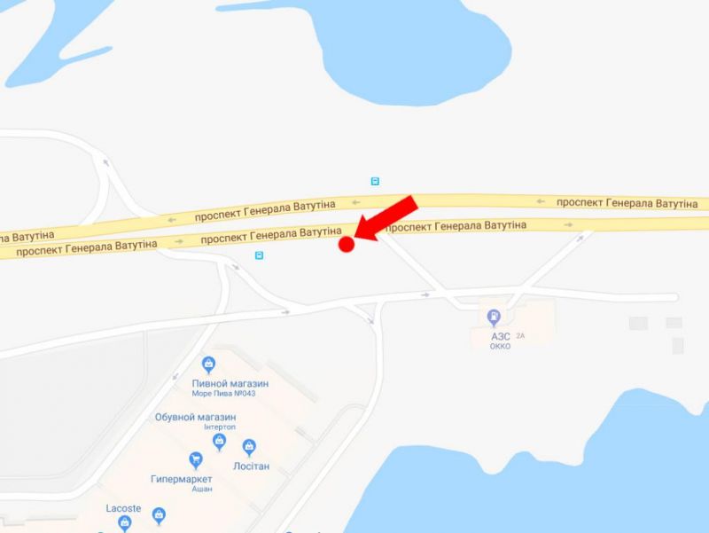 Билборд/Щит, Киев, Шухевича пр. (колиш. Ватутіна пр.), 2, біля ТРЦ Sky Mall, в сторону ст.м. "Почайна", центру