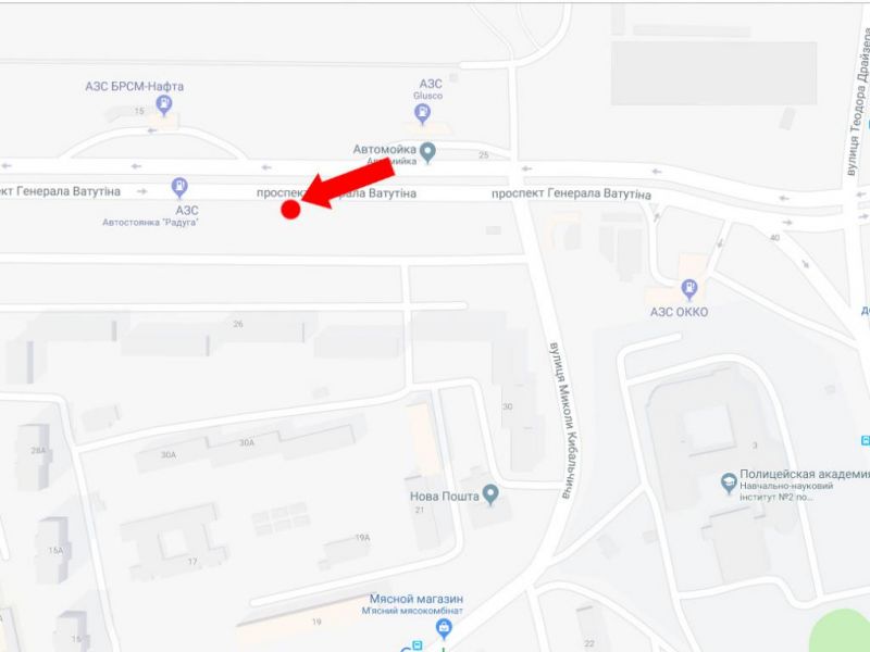 Білборд/Щит, Київ, Шухевича пр. (колиш. Ватутіна пр.), 26, навпроти АЗС БРСМ, в сторону ст.м. "Почайна", центру