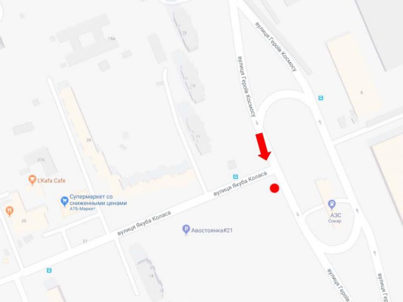 Білборд/Щит, Київ, Героїв Космосу вул. / Коласа вул., біля АЗС "Socar", в бік пр. Курбаса