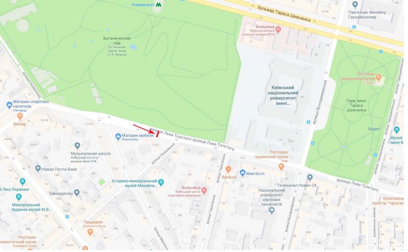 Скролл/Ситилайт, Киев, Гетьмана Скоропадського вул. 25 на розподільчій смузі, рух в напрямку центру