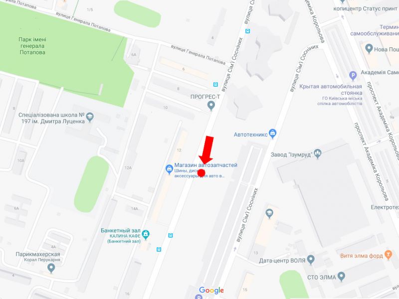 Білборд/Щит, Київ, Сім'ї Сосніних вул., 12 в бік пр. Курбаса