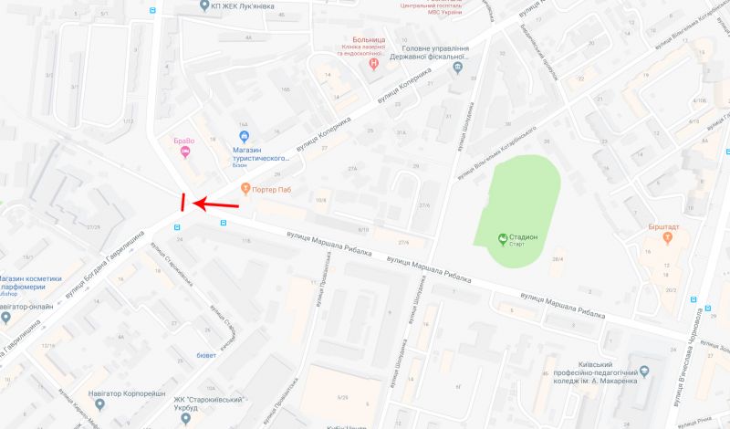 Скролл/Ситиборд, Киев, Богдана Гаврилишина вул. /вул. Маршала Рибалко, на світлофорі