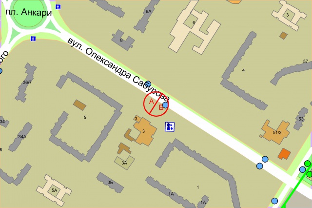 Билборд/Щит, Киев, Сержа Лифаря (Сабурова), 3  (рух в напрямку площі Анкари, ліворуч)