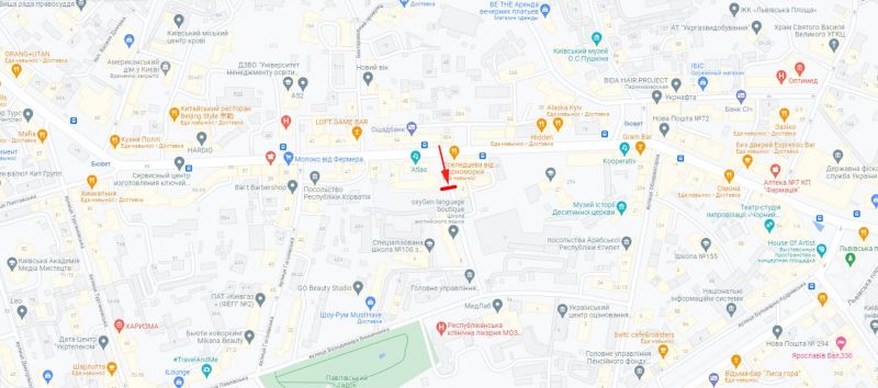 Скролл/Ситиборд, Киев, Некрасівська вул. 1 поруч Сільпо, напрямок від вул. Січових Стрільців