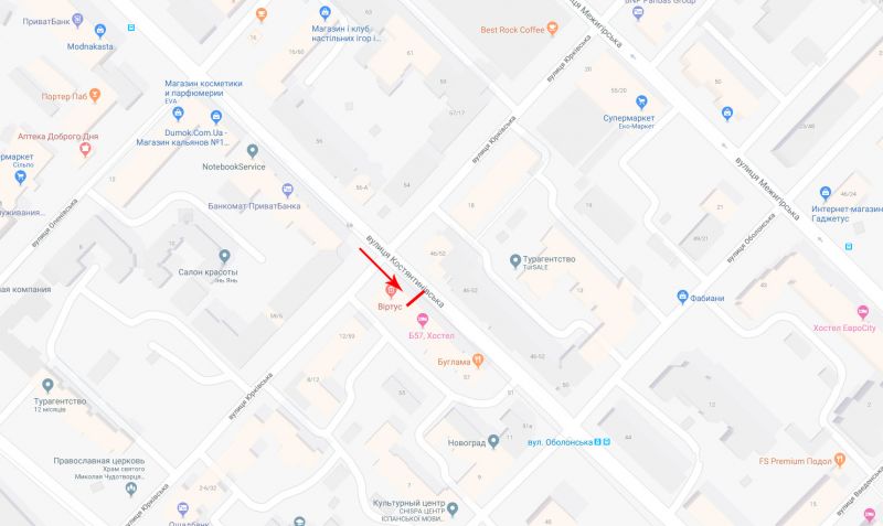 Ситилайт, Киев, Костянтинівська вул. 57, рух в напрямку ст. м. "Контрактова Площа"