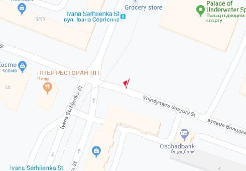 Білборд/Щит, Київ, Івана Сергієнка вул. - Володимира Сосюри вул., 3/2