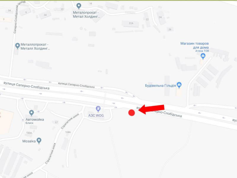 Білборд/Щит, Київ, Саперно-Слобідська вул., біля АЗС WOG, в сторону Деміївської пл. (колиш. Московська пл.)