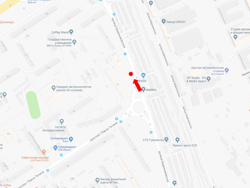 Білборд/Щит, Київ, Березняківська вул., 8а, в бік пр. Соборності