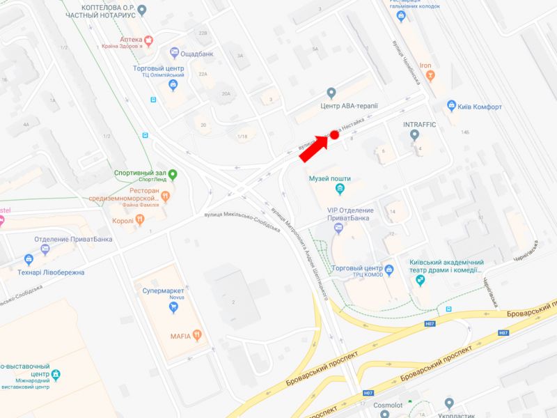 Білборд/Щит, Київ, Нестайка вул. (вул. Мильчакова) 5, роздільник, в сторону вул. Челябінської