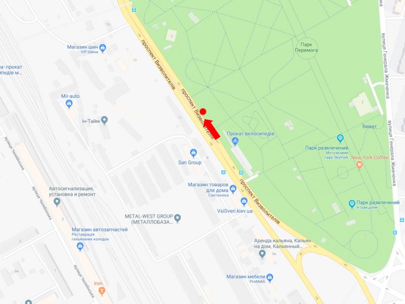 Білборд/Щит, Київ, Визволителів пр., 9, в сторону бул. Перова