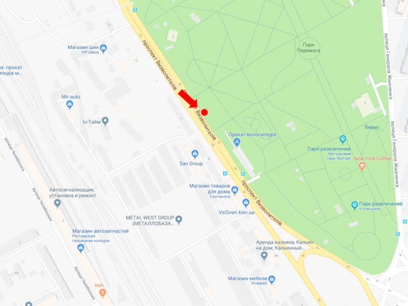 Білборд/Щит, Київ, Визволителів пр., 9, в бік пр. Броварського