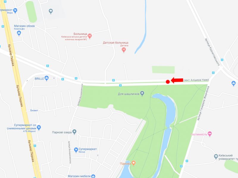 Білборд/Щит, Київ, Навої пр., роздільник, в сторону бул. Перова