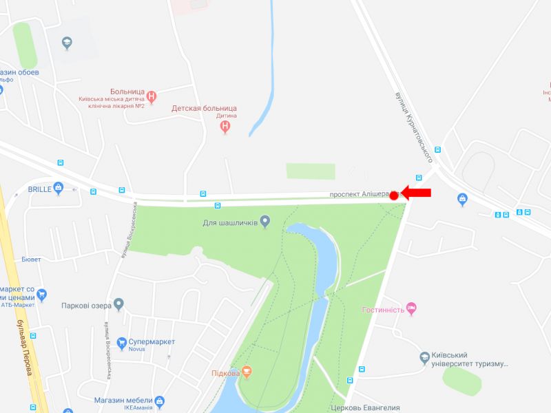 Білборд/Щит, Київ, Навої пр. - вул. Жмаченка, роздільник, в сторону бул. Перова