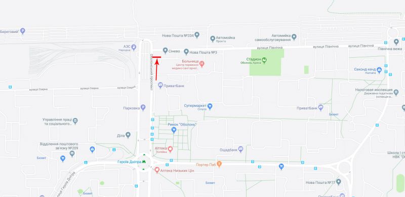 Роллер/Призматрон, Киев, Оболонський пр-т 58/2, навпроти медичного центру "Сінево", з центру