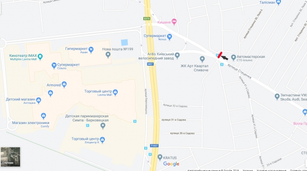 Роллер/Призматрон, Киев, вул.Стеценка, виїзд на просп. Академіка Палладіна, напроти маг. NOVUS/Ашан/Епіцентр/ТРЦ LAVINA