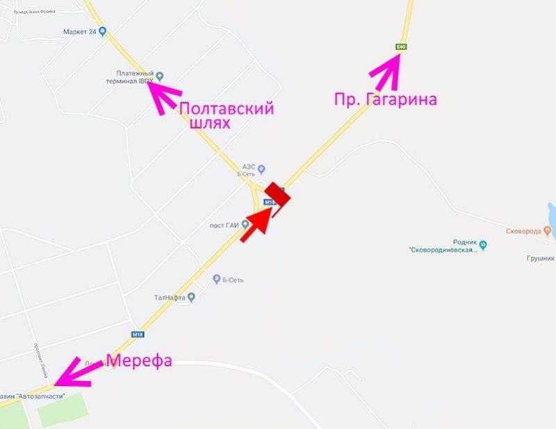 Билборд/Щит, Трассы, Сімферопольське шосе-сел. Високий-пост Поліції-поворот на окружну-1-в'їзд у місто
