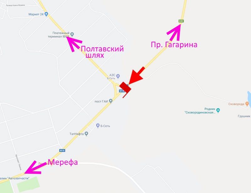 Білборд/Щит, Траси, Сімферопольське шосе-сел. Високий-пост Поліції-прапорець №4 (виїзд із міста)