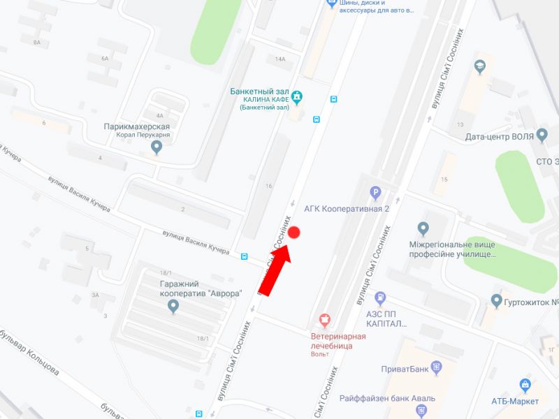 Билборд/Щит, Киев, Сім'ї Сосніних вул, 16 в бік пр. Корольова, супермаркету "Ашан"
