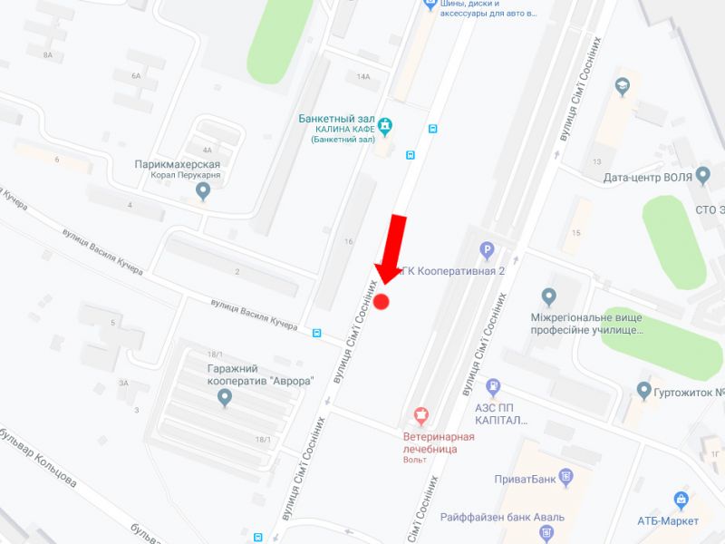 Билборд/Щит, Киев, Сім'ї Сосніних вул, 16 в сторону бул. Кольцова