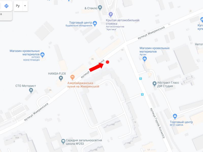 Білборд/Щит, Київ, Жмеринська вул., 26 - вул. Героїв Космосу, в сторону вул. Святошинська