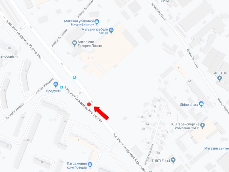 Билборд/Щит, Киев, Корольова пр., 4 - вул. Жолудєва, роздільник, в бік пр. Курбаса