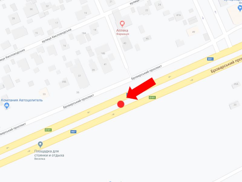 Білборд/Щит, Київ, Броварський пр., 37, роздільник, в сторону ст.м. "Лісова", центру