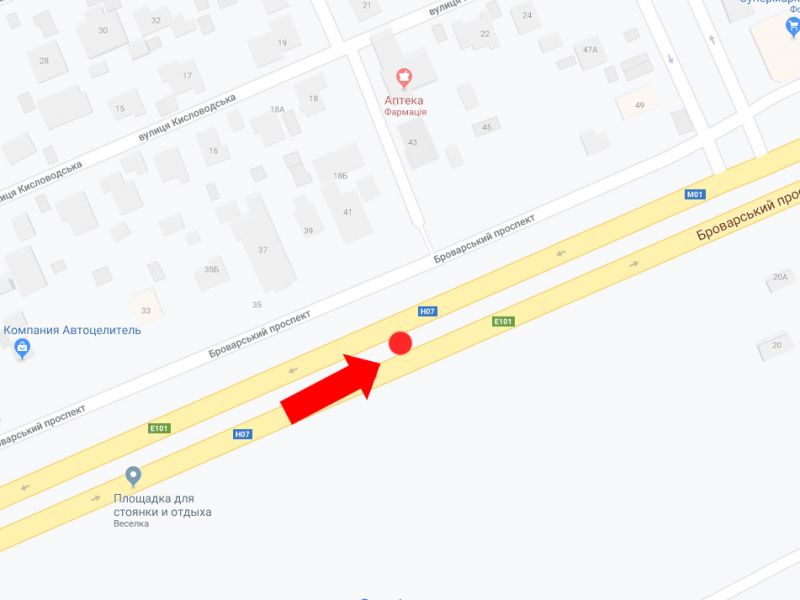 Білборд/Щит, Київ, Броварський пр., 37, роздільник, в сторону Броварів