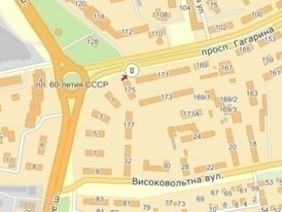 Ситилайт, Днепр, пр.Науки, 175, зупинка громадського транспорту/пр.Гагарина, 175, остановка общественного транспорта, цвет. рынок