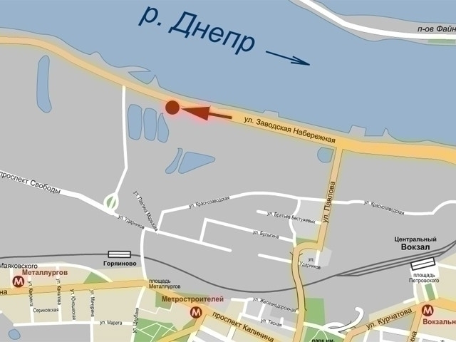 Билборд/Щит, Днепр, вул.Набережна Заводська, електроопора 243-245, перед заводом Євраз, на стороні заводу/ул.Набережная Заводская, электроопора 243-245, перед заводом ЕВРАЗ, на стороне завода