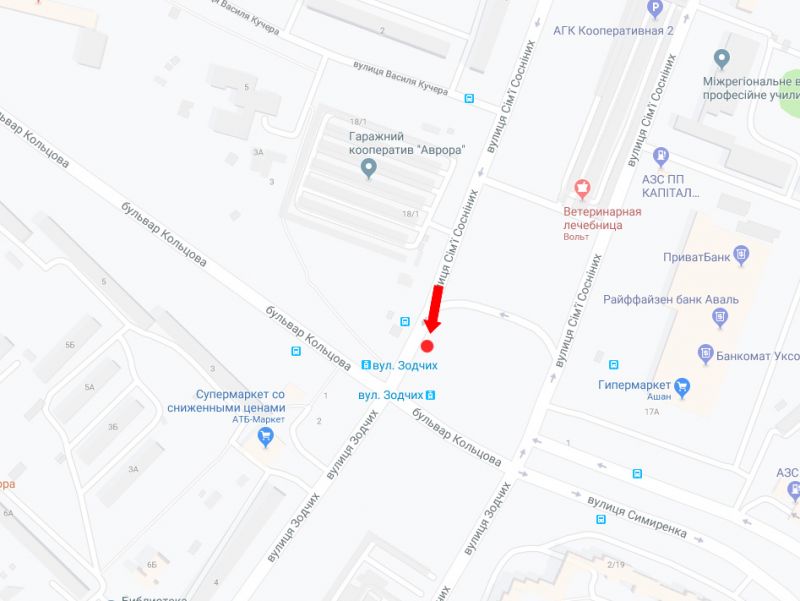 Білборд/Щит, Київ, Сім'ї Сосніних вул. - бул. Кольцова, біля супермаркету "Ашан", на світлофорі