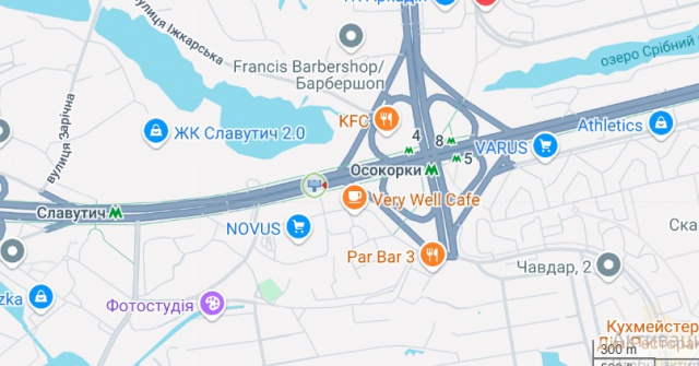 Билборд/Щит, Киев, Бажана М. просп., 8, 300м до метро Осокорки ("Novus", "KFC", МакДональдз, Нова Пошта №60, АЗС "ANP"), в напрямку Південний міст