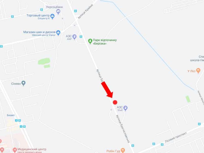 Білборд/Щит, Київ, Братиславська вул. - Лісовий пр. (400 м) біля АЗС Shell, в сторону Броварського пр., ст. "Чернігівська"